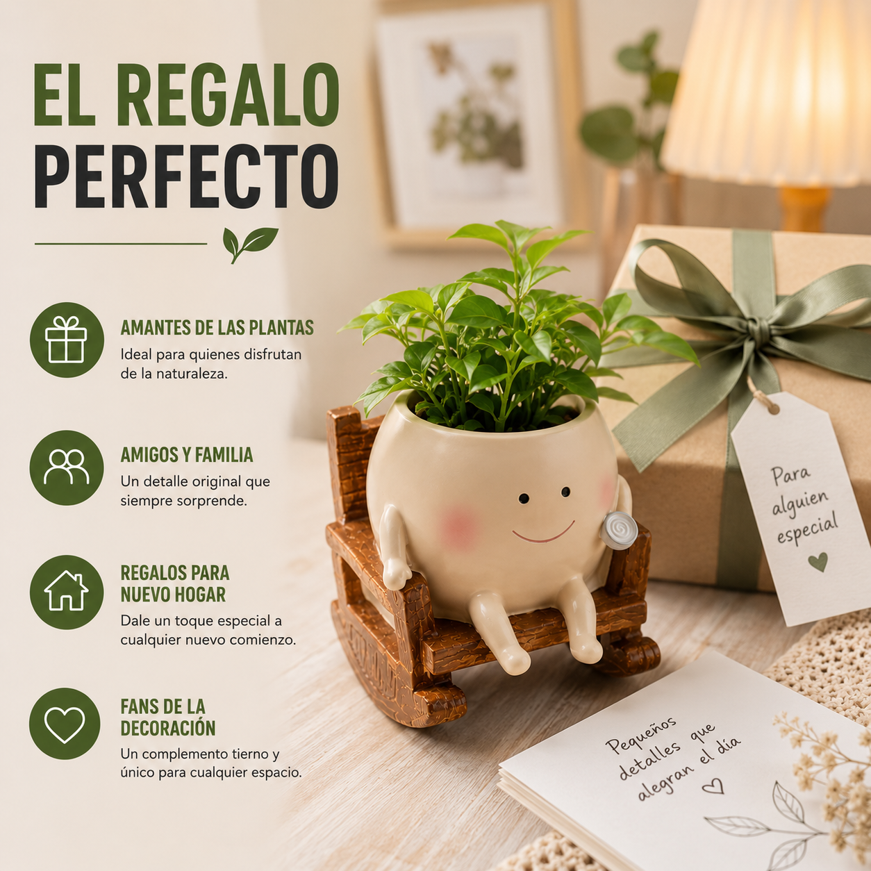 Maceta de Resina con Forma de Fantasma